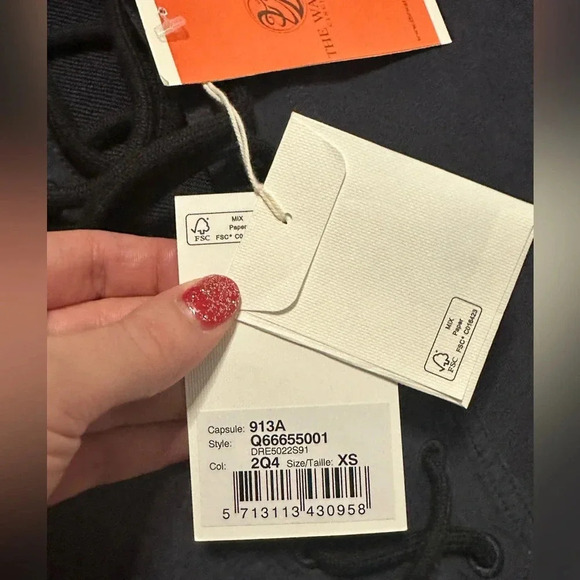 NWT Malene Birger Navy Bluer Rope Tie Shirt Dress x-Small - Picture 8 of 9